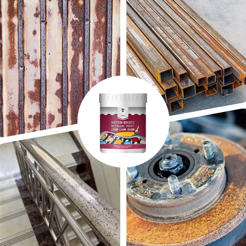 ⏳Time-Limited Special⏰Rust Converter Metallic Paint – One coat stops rust, no sanding, no fumes. 🔨🛡️
