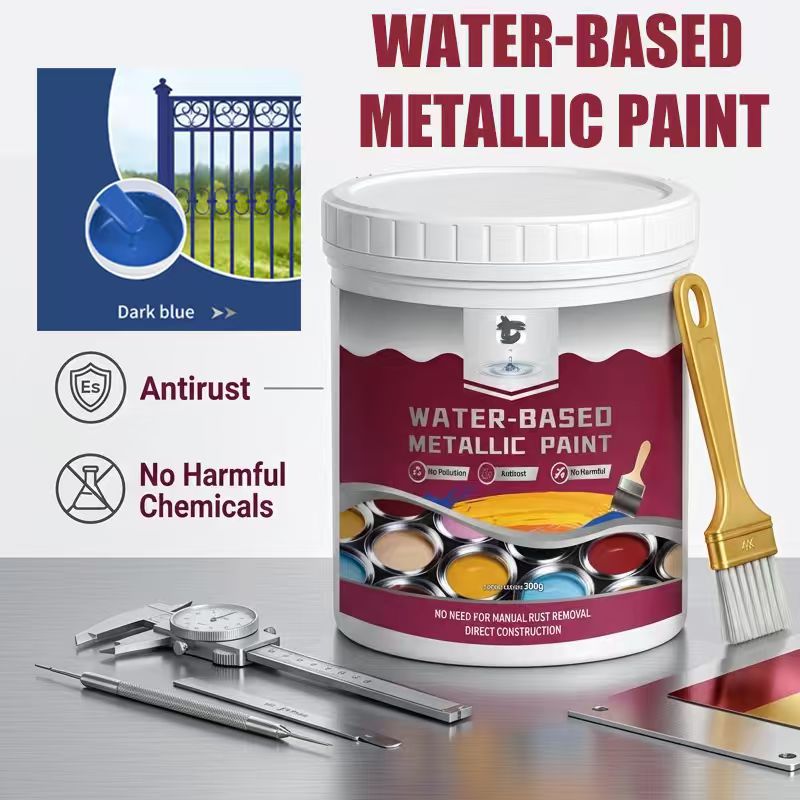 ⏳Time-Limited Special⏰Rust Converter Metallic Paint – One coat stops rust, no sanding, no fumes. 🔨🛡️