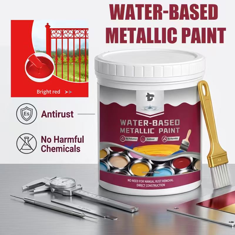 ⏳Time-Limited Special⏰Rust Converter Metallic Paint – One coat stops rust, no sanding, no fumes. 🔨🛡️