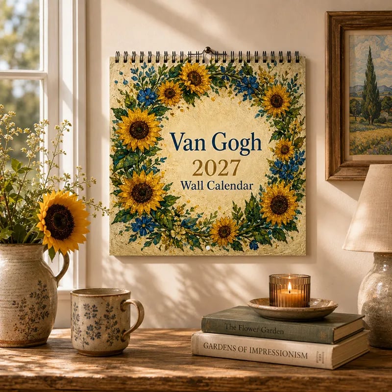 🎨 Van Gogh–Inspired 2027 Wall Calendar -12 Beautiful Artworks to Brighten Every Month