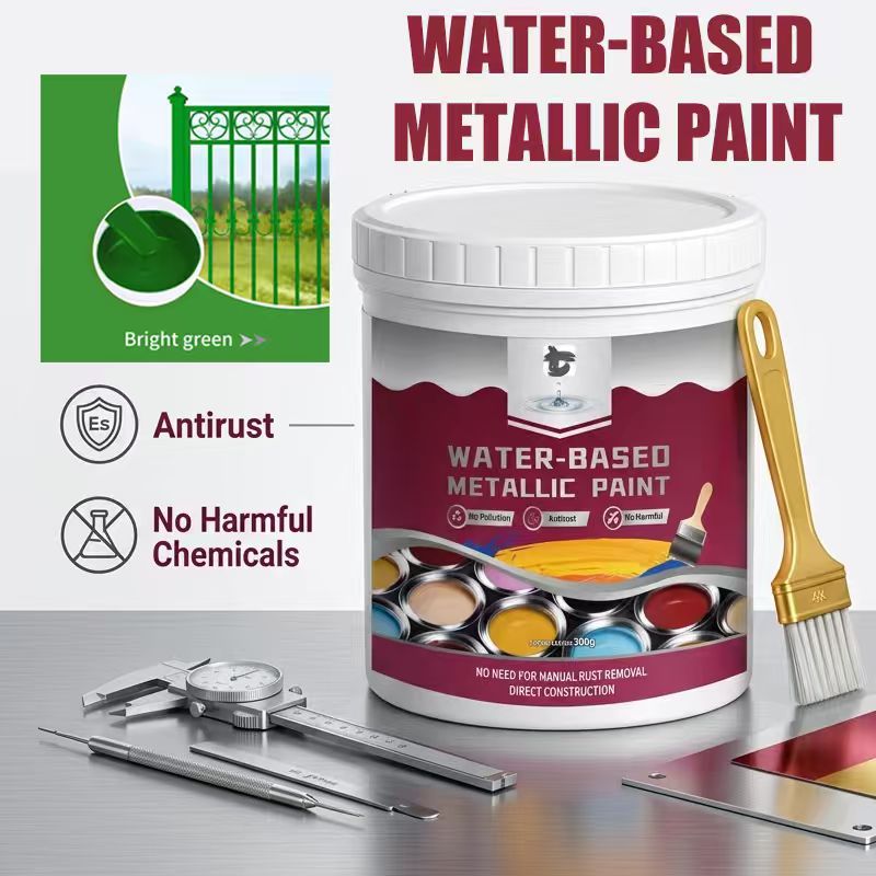 ⏳Time-Limited Special⏰Rust Converter Metallic Paint – One coat stops rust, no sanding, no fumes. 🔨🛡️