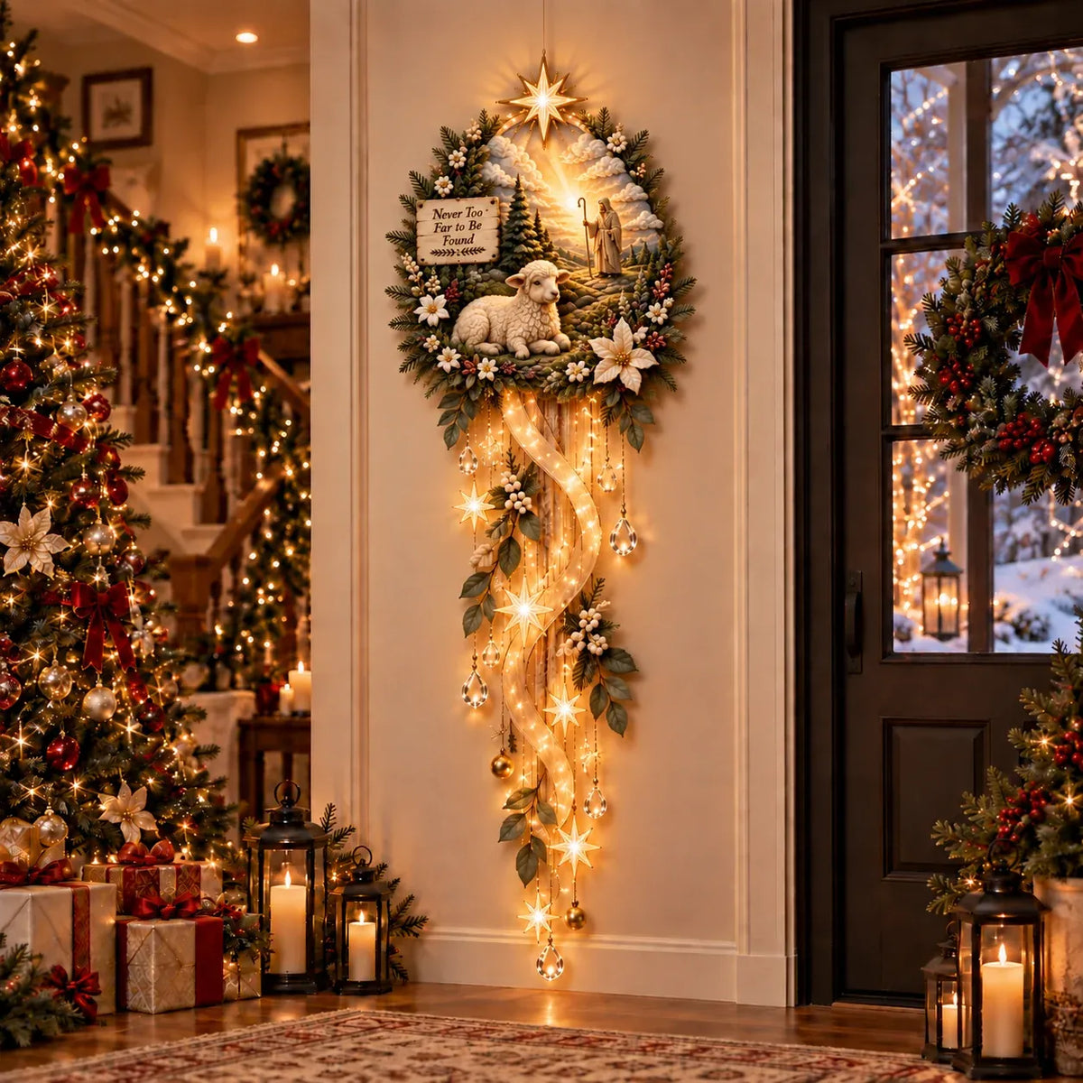 ✝️ Nativity Starfall Wall Light | Warm Golden Bethlehem Glow for Christmas Walls & Faith-Filled Homes ⭐