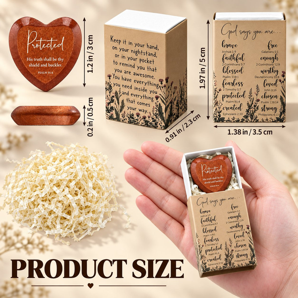 ๐ฅ LAST DAY 49% OFF - โ๏ธ Christian Pocket Hearts Gift Set โ 12 Faith-Filled Keepsakes of Love & Encouragement ๐