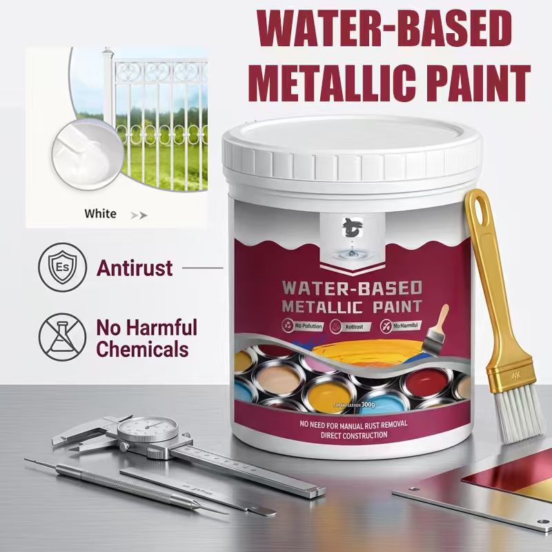 ⏳Time-Limited Special⏰Rust Converter Metallic Paint – One coat stops rust, no sanding, no fumes. 🔨🛡️