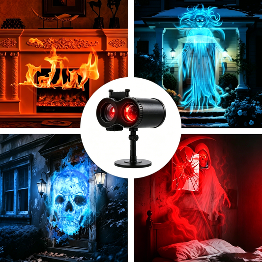 πTurn Your Home Into a Haunted Halloween Wonderland | 10 Unique HD Projection Patterns, 32FT Ultra-Large Display