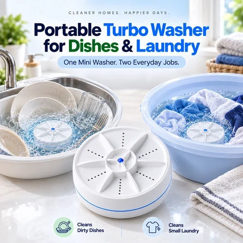 π₯π₯LIMITED-TIME 50% OFF! Portable Turbo Washer for Dishes & Laundry