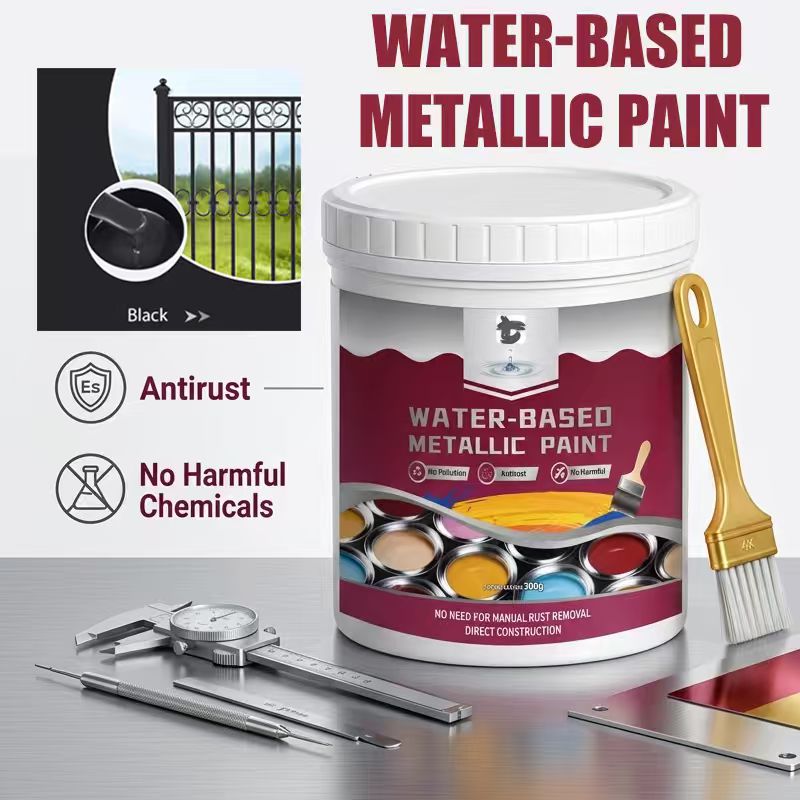 ⏳Time-Limited Special⏰Rust Converter Metallic Paint – One coat stops rust, no sanding, no fumes. 🔨🛡️