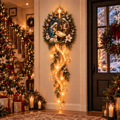 ✝️ Nativity Starfall Wall Light | Warm Golden Bethlehem Glow for Christmas Walls & Faith-Filled Homes ⭐
