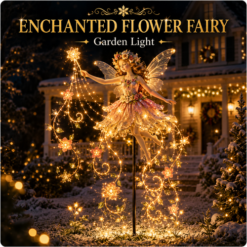 🎁Last Day 49% OFF-✨ Enchanted Flower Fairy Solar Garden Light – Magical Glowing Outdoor Christmas Yard Decor 🌸