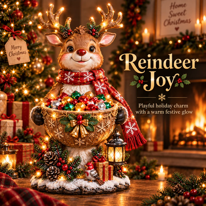Last Day 48% Off❤️ Cardinal Christmas Treat Bowl™ – Lighted Holiday Candy Bowl & Tabletop Decor