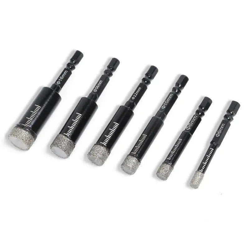 🔥49% OFF |Dry Diamond Drill Bit Set 🛠 Hex Shank Brazed Hole Saw for Tile, Glass & Granite