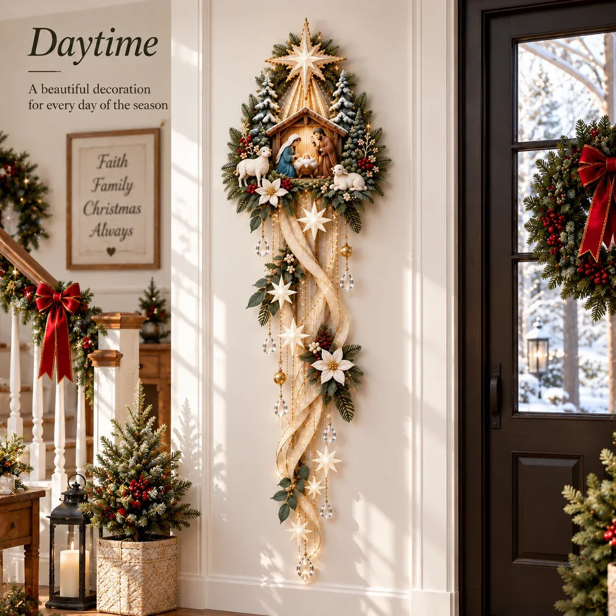 ✝️ Nativity Starfall Wall Light | Warm Golden Bethlehem Glow for Christmas Walls & Faith-Filled Homes ⭐