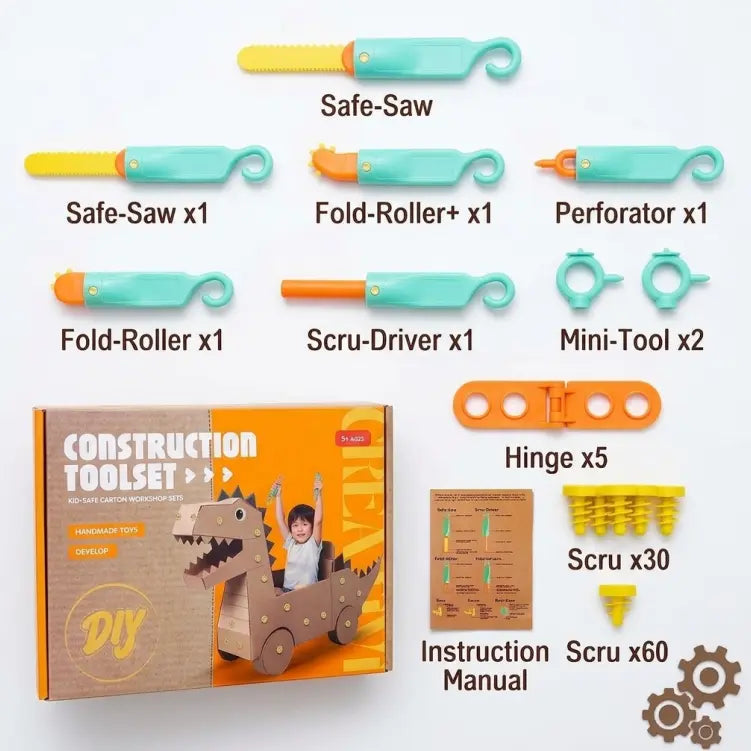 🛠️ Kids Cardboard DIY Building Kit 🚀🦖 | Creative STEM Construction To ...