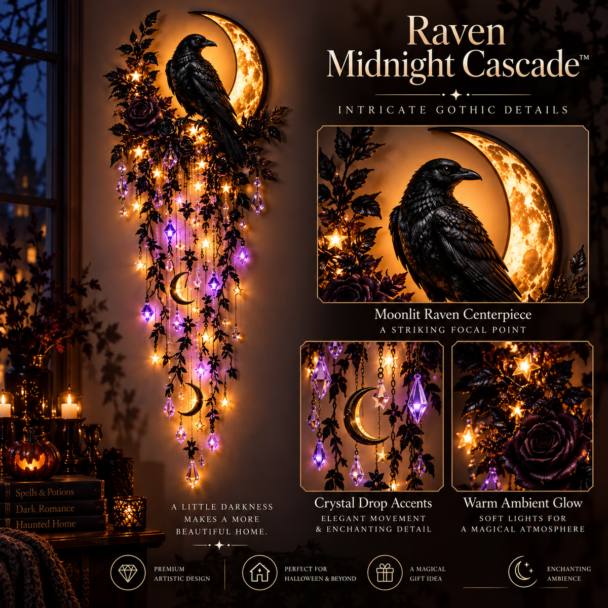 ✨Last Day 49% OFF✨Elegant Halloween Cascade Wall Light Collection✨