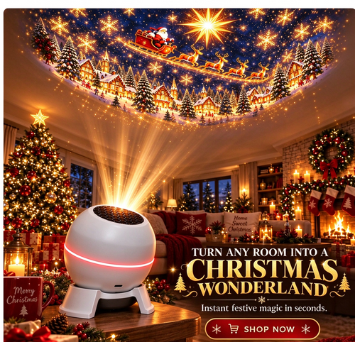 💡 Turn Any Room Into a Christmas Wonderland – Holiday Projection Night Light