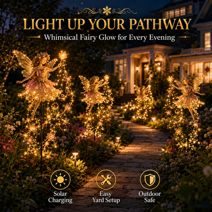 🎁Last Day 49% OFF-✨ Enchanted Flower Fairy Solar Garden Light – Magical Glowing Outdoor Christmas Yard Decor 🌸