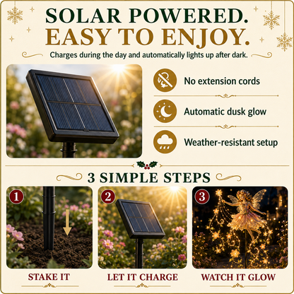 🎁Last Day 49% OFF-✨ Enchanted Flower Fairy Solar Garden Light – Magical Glowing Outdoor Christmas Yard Decor 🌸