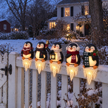 🎁Last Day 49% OFF🎄Lighted Penguin Icicle Window Ledge Set