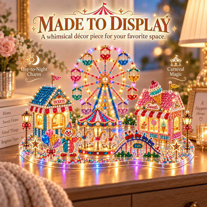 🎄🎃 3D DIY Diamond Art Village Kit – Christmas & Halloween Craft Decor