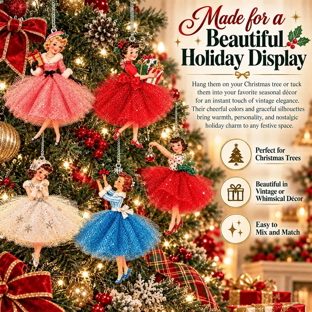 45% OFF🎄Vintage Christmas Lady Ornaments – 1950s-Inspired Holiday Charm 🎄