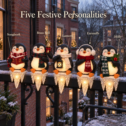 🎁Last Day 49% OFF🎄Lighted Penguin Icicle Window Ledge Set
