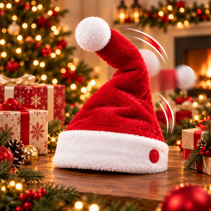 🎅Last Day 49% OFF✨ Animated Santa Party Hat – One Button, Instant Christmas Chaos 😂