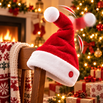 🎅Last Day 49% OFF✨ Animated Santa Party Hat – One Button, Instant Christmas Chaos 😂