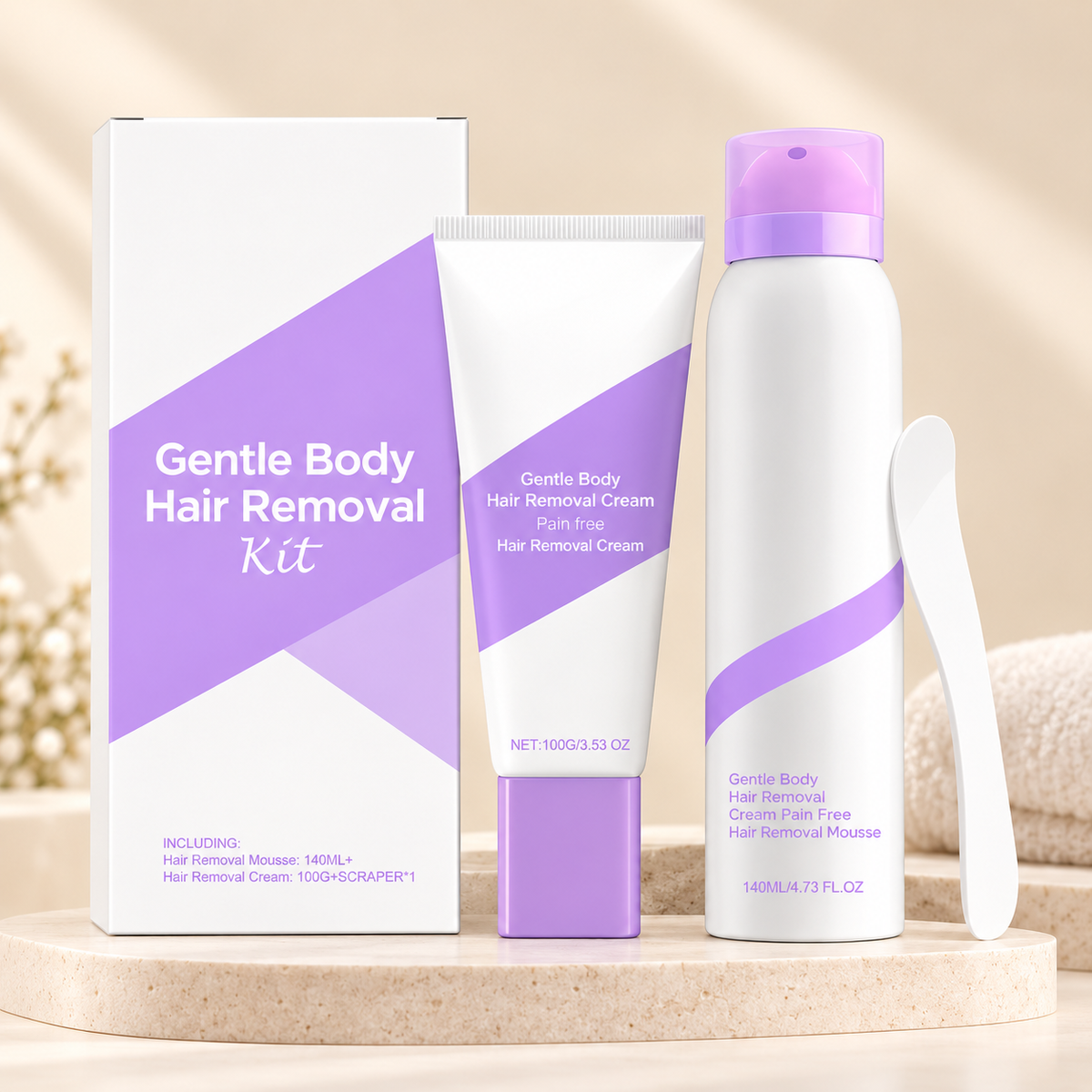 ✨ 2-Step Hair Removal Kit – Smooth Skin Without the Daily Razor Routine