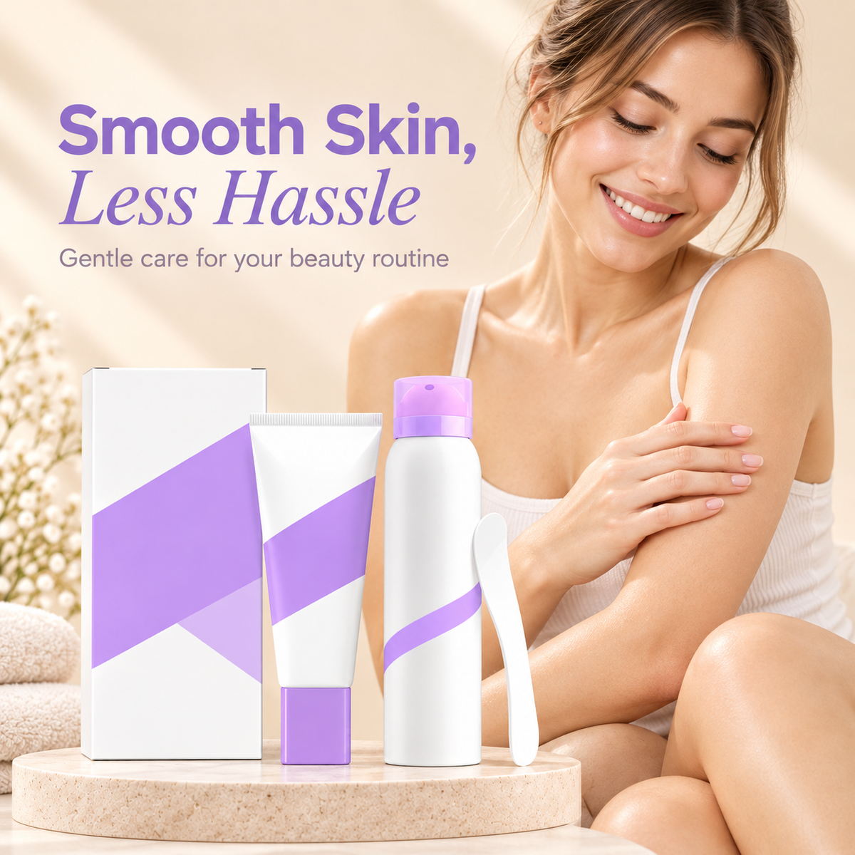 ✨ 2-Step Hair Removal Kit – Smooth Skin Without the Daily Razor Routine