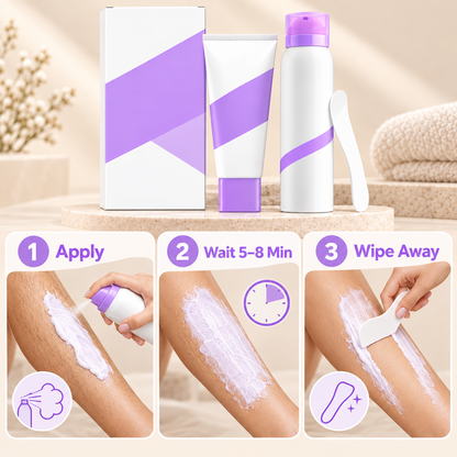 ✨ 2-Step Hair Removal Kit – Smooth Skin Without the Daily Razor Routine