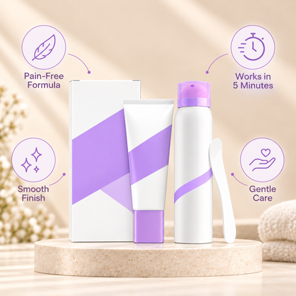 ✨ 2-Step Hair Removal Kit – Smooth Skin Without the Daily Razor Routine