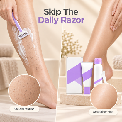 ✨ 2-Step Hair Removal Kit – Smooth Skin Without the Daily Razor Routine