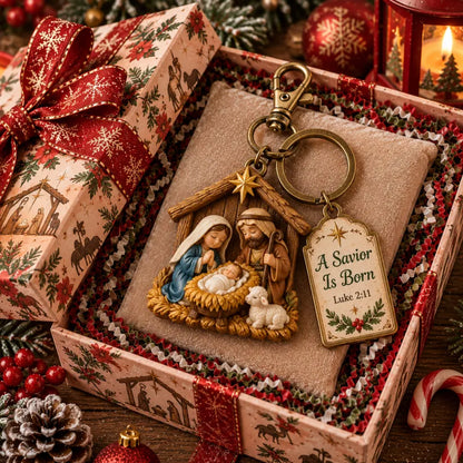 🎄Christian Nativity Keychain – Religious Christmas Keychain Set🕊️