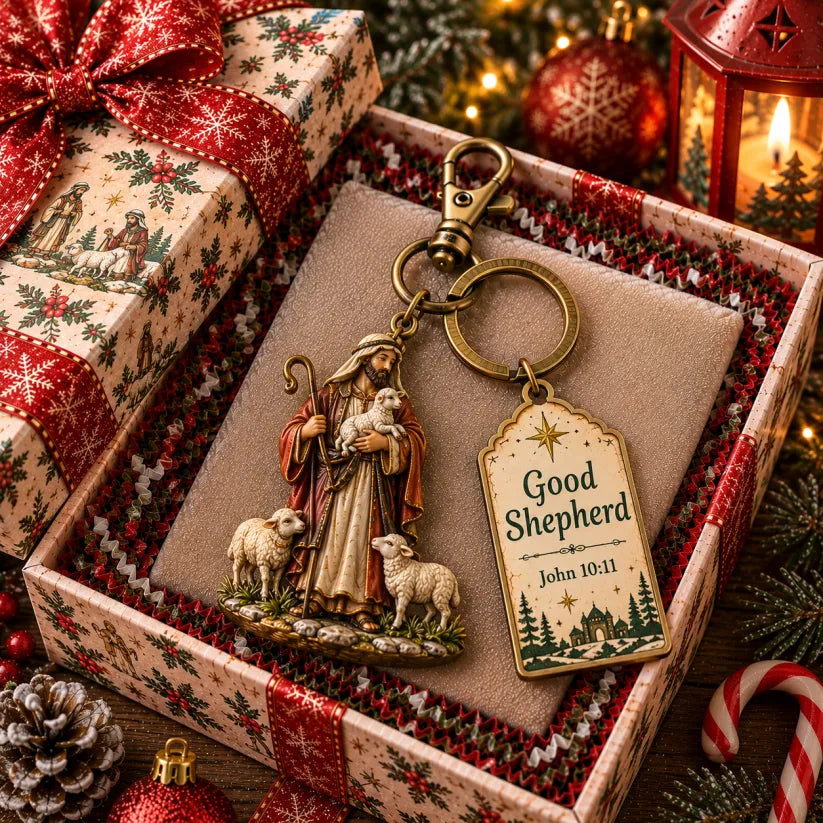 🎄Christian Nativity Keychain – Religious Christmas Keychain Set🕊️