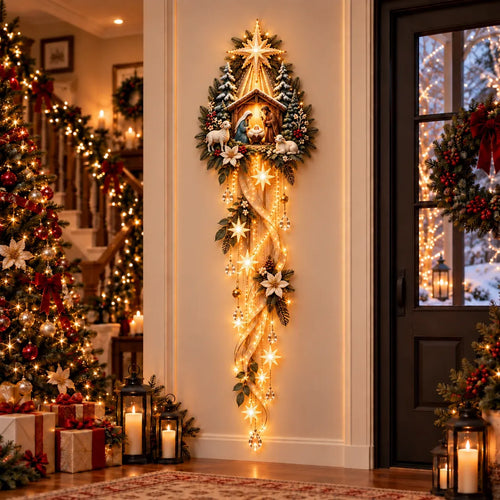 ✝️ Nativity Starfall Wall Light | Warm Golden Bethlehem Glow for Christmas Walls & Faith-Filled Homes ⭐