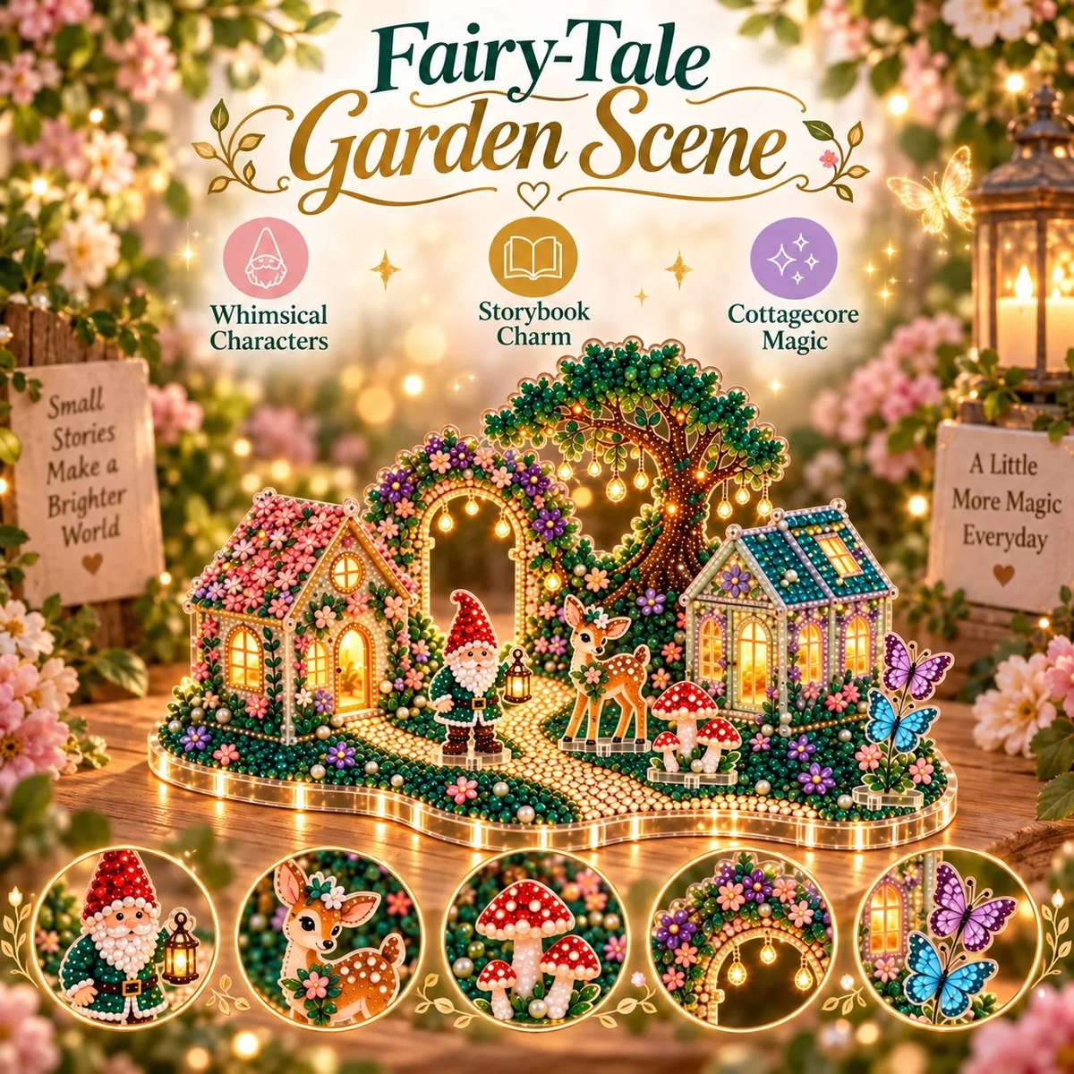🎄🎃 3D DIY Diamond Art Village Kit – Christmas & Halloween Craft Decor