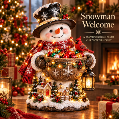 Last Day 48% Off❤️ Cardinal Christmas Treat Bowl™ – Lighted Holiday Candy Bowl & Tabletop Decor