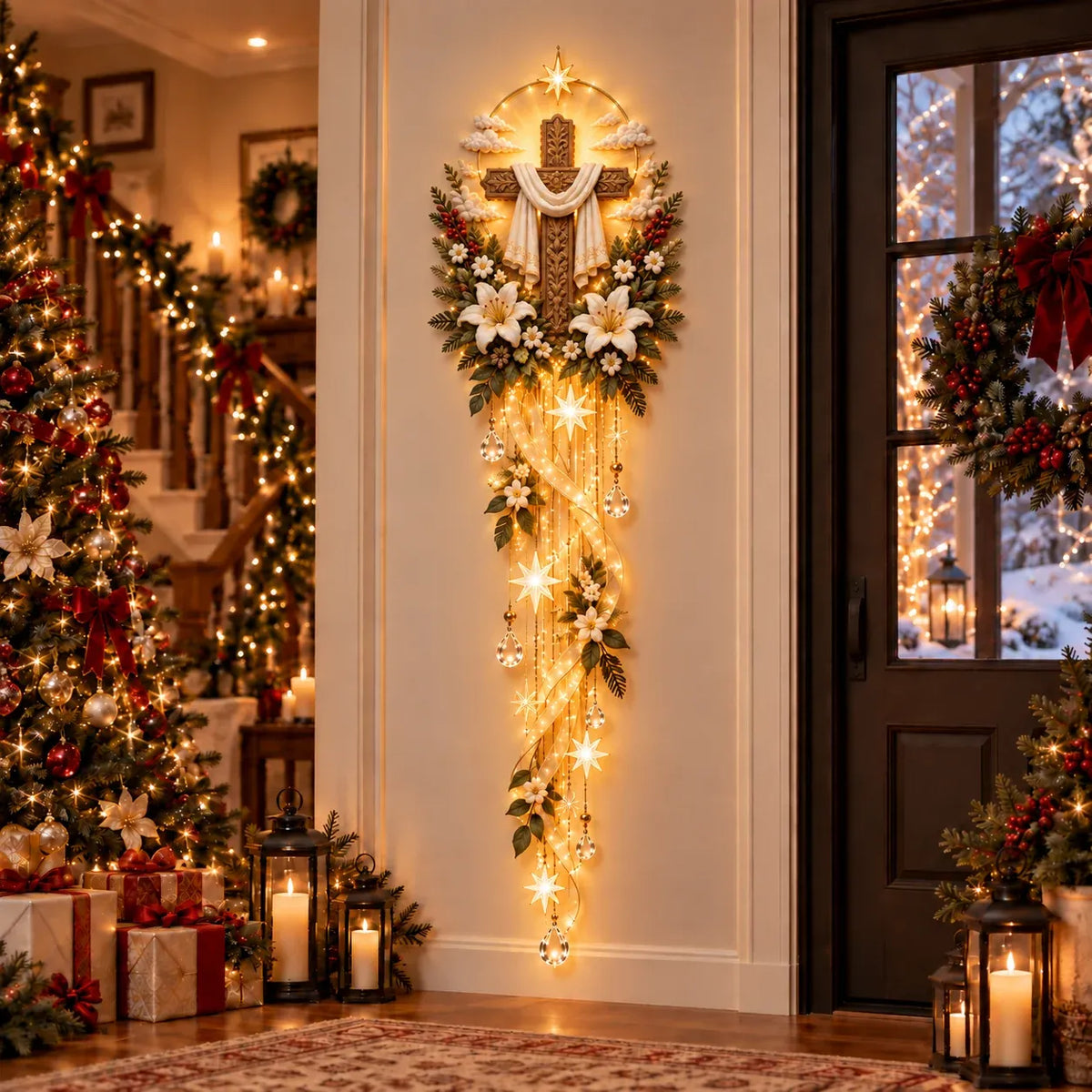 ✝️ Nativity Starfall Wall Light | Warm Golden Bethlehem Glow for Christmas Walls & Faith-Filled Homes ⭐
