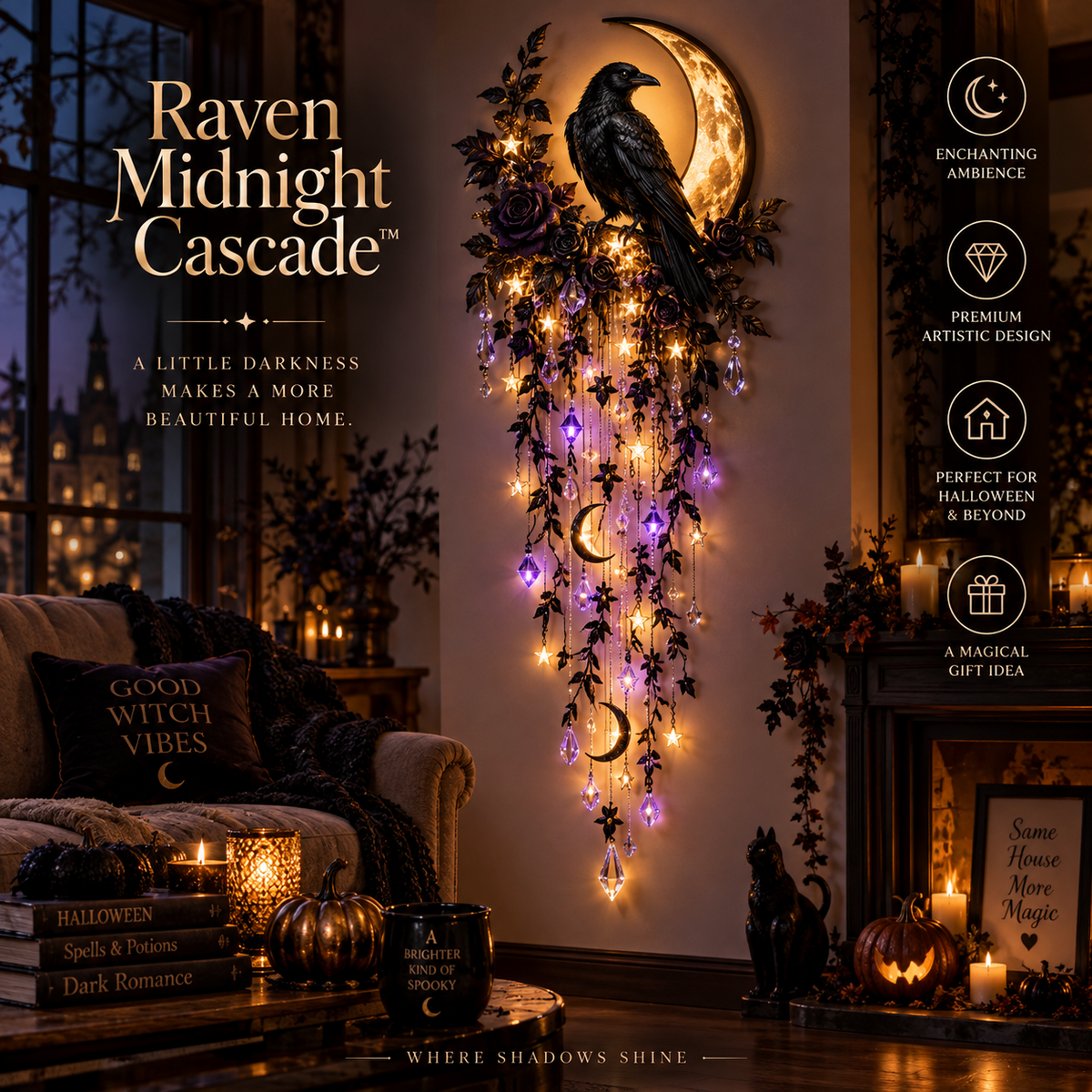 ✨Last Day 49% OFF✨Elegant Halloween Cascade Wall Light Collection✨